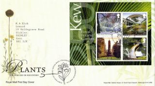 2009 Plants Uk Species In Recovery M / Sheet Royal Mail First Day Cover Shs photo