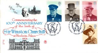 9 October 1974 Sir Winston Churchill Centenary Stuart Fdc House Of Commons Shs photo