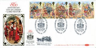 17 October 1989 Lord Mayors Show Benham Blcs 46b Carried First Day Cover Shs A photo