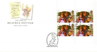 10 August 1993 Beatrix Potter Pane 1 Royal Mail Fdc Kensington London Shs (a) photo