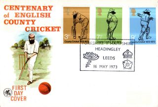 16 May 1973 County Cricket Wessex First Day Cover Yorkshire V Hampshire Shs photo
