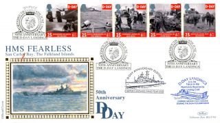 6 June 1994 D Day Benham Blcs 95b Carried Aboard Hms Fearless First Day Cover photo