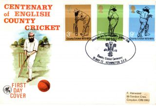16 May 1973 County Cricket Wessex First Day Cover Kennington Surrey Ccc Shs photo