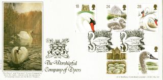 19 January 1993 Swans Bradbury Lfdc 111 Le First Day Cover Dyers Hall Shs photo