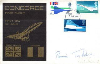 3 March 1969 Concorde Signed Brian Trubshaw First Day Cover London Fdi photo