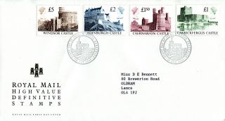 18 October 1988 All 4 High Value Definitives Royal Mail First Day Cover Windsora photo
