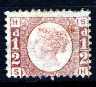 Gb Qv 1870 ½d.  Rose Bantam Plate 13 Sh Sg 48 (spec G4) photo