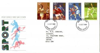 10 October 1980 Sport Centenaries Post Office First Day Cover Exeter Fdi photo