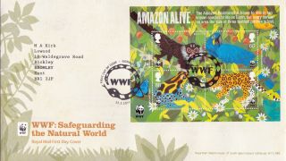 22 March 2011 Amazon Alive Miniature Sheet Royal Mail First Day Cover Wwf Shs photo