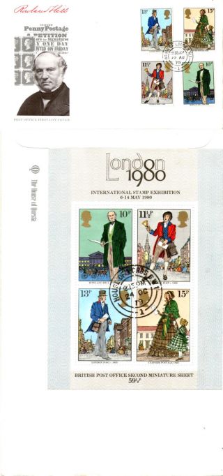 22 August 1979 Sir Rowland Hill Post Office First Day Cover House Of Lords Cds photo