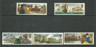 Guernsey - 1993 - Sg611 To Sg615 - Cv £ 3.  00 - Unmounted photo