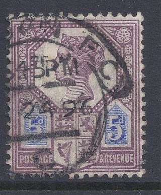 Gb Sg207a Qv 5d Dull Purple & Blue Our Ref K279 Jubilee Issue Die Ii photo