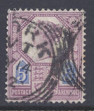 Gb Sg207a Qv 5d Dull Purple & Blue Our Ref K281 Jubilee Issue Die Ii photo