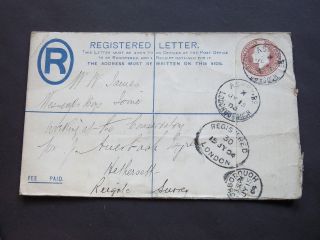 Gb Leicestershire Stationery Kevii Registered Envelope Ashby Rd Loughborough Cds photo