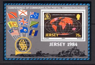 Jersey 1984 Links With The Commonwealth Miniature Sheet Sg Ms333 Unmounted photo