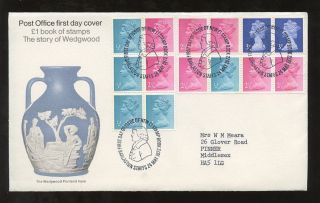 Gb 1971 Wedgwood 1/2p Sideband Special Postmark Fdc. . .  Barlaston. . .  Good Perfs photo