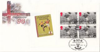 (20194) Gb Fdc Euro 96 Full Booklet Pane - 14 May 1996 Liverpool photo