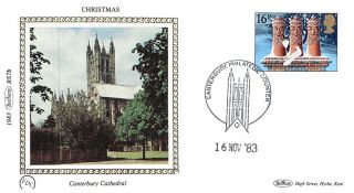 (11764) Fdc Benham Silk - Christmas Canterbury Cathedral 1983 photo