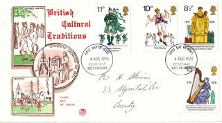 4 August 1976 British Cultural Traditions Stuart First Day Cover Coventry Fdi photo
