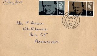 8 July 1965 Sir Winston Churchill Non Phosphor Plain First Day Cover Cds photo
