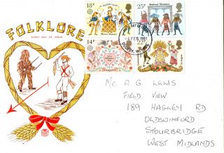 6 February 1981 Folklore Stuart First Day Cover Dudley W Midlands Fdi photo