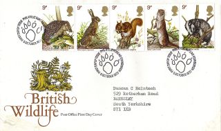 5 October 1977 British Wildlife Post Office First Day Cover Bureau Shs photo