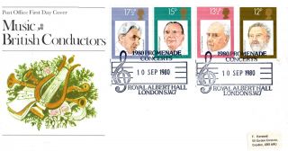 10 September 1980 Famous Conductors Po First Day Cover Promenade Concerts Shs photo