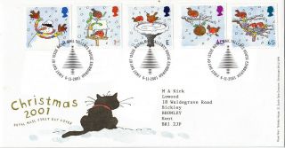 6 November 2001 Christmas Royal Mail First Day Cover Shs photo