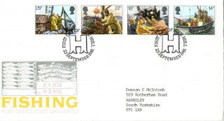 23 September 1981 Fishing Post Office First Day Cover Better Hull Shs photo