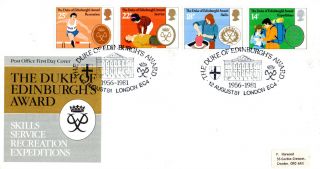 12 August 1981 Duke Of Edinburgh Awards Post Office First Day Cover London Shs photo