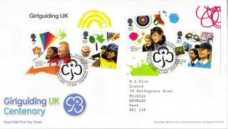 2 February 2010 Girlguiding Uk Centenary Royal Mail First Day Cover Shs photo