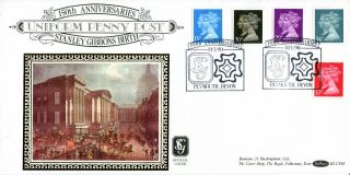 10 January 1990 Penny Black Anniversary Benham 48 First Day Cover Plymouth Shs A photo