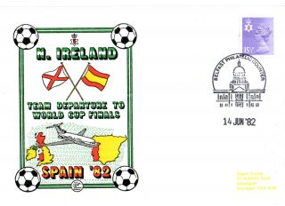 14 June 1982 Northern Ireland Depart To The World Cup Finals Commemorative Cover photo