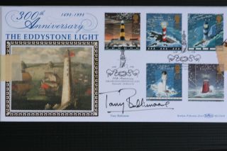 Autographed Tony Bullimore Signed Lighthouse Fdc Yacht Sailor Blcs141 photo