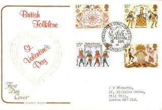 6 February 1981 Folklore Cotswold First Day Cover Festival Shs photo