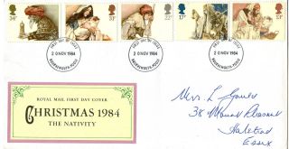 20 November 1984 Christmas Royal Mail First Day Cover Bournemouth Poole Fdi photo