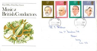 10 September 1980 Famous Conductors Post Office First Day Cover Hastings Fdi photo