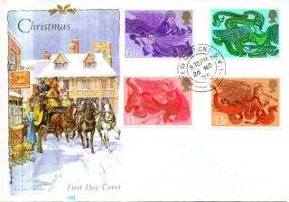 26 November 1975 Christmas Philart First Day Cover House Of Commons Sw1 Cds photo