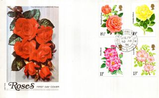 30 June 1976 Roses Philart First Day Cover House Of Commons Sw1 Cds photo