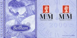 1999/2000 Millennium Dual Stamped Benham First Day Cover Dual Shss photo