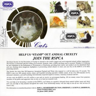 1995 Cats Benham Signed By Dir General First Day Cover Better Rspca Horsham Shs photo