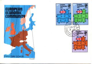 3 January 1973 Eec Elections Philart First Day Cover House Of Commons Cds photo