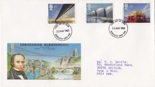 1983 Engineering Achievements Philart First Day Cover Newcastle Upon Tyne Fdi photo