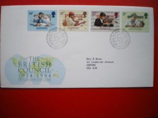 Cover 1984 The British Council Fdc photo