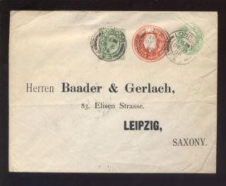 Gb Ke7 Private Order Stationery 4 1/2d +1/2d To Germany photo