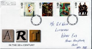 1993 Contemporary Art.  Hamel Hempstead Postmark Fdc photo