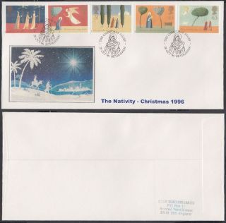 1996 Christmas Scarce Stamp Searchers Fdc; The Christmas Story Bethlemhem Shs photo