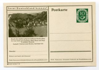 Germany Brd 1953 Lernt Deutschland Kennen Herchen Postcard photo