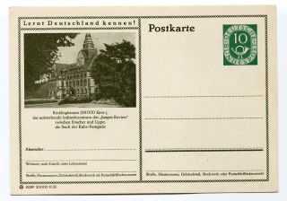 Germany Brd 1953 Lernt Deutschland Kennen Recklinghausen Postcard photo