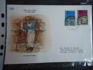 Netherlands 1978 First Day Cover Pottery (55+20c And 75+25c) photo